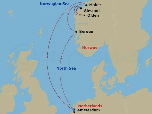 Itinerary schematic diagram