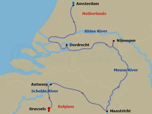 Itinerary schematic diagram