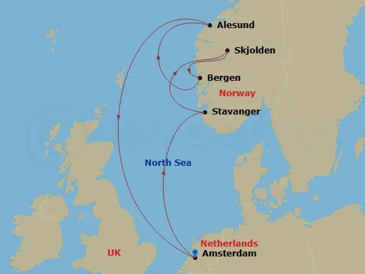 Itinerary schematic diagram