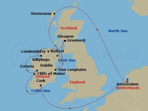 Itinerary schematic diagram