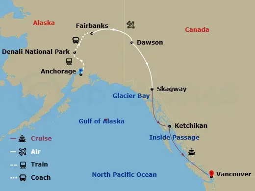 Itinerary schematic diagram