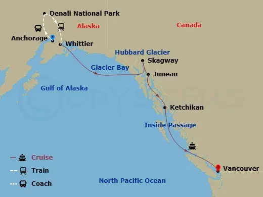 Itinerary schematic diagram