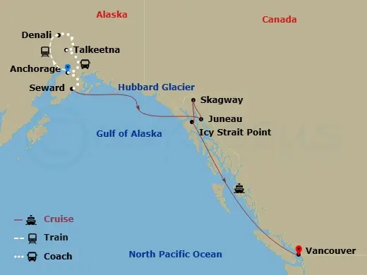 Itinerary schematic diagram