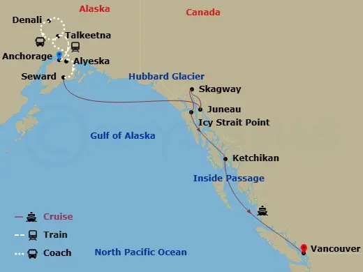 Itinerary schematic diagram