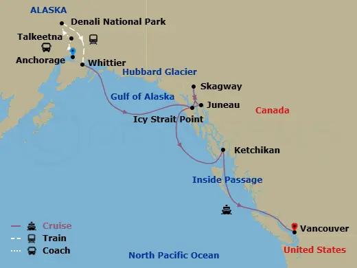 Itinerary schematic diagram