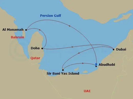 Itinerary schematic diagram