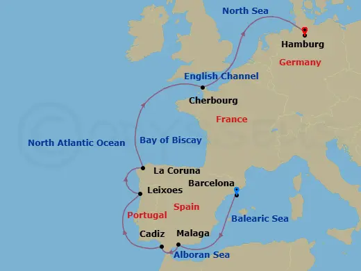 Itinerary schematic diagram
