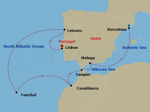 Itinerary schematic diagram