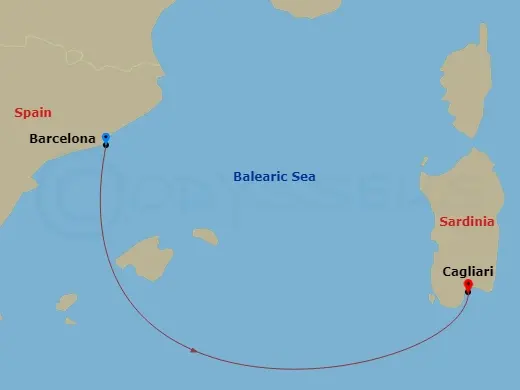 Itinerary schematic diagram