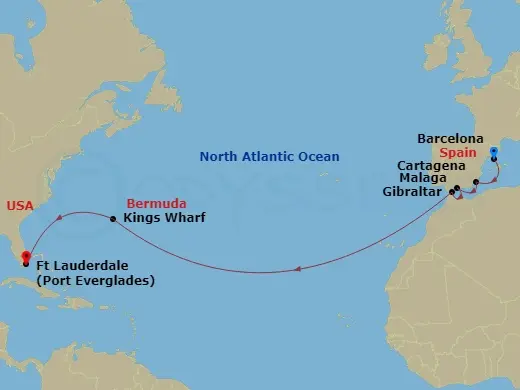 Itinerary schematic diagram