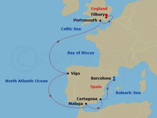 Itinerary schematic diagram