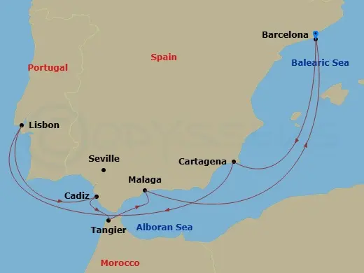 Itinerary schematic diagram