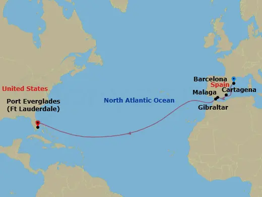 Itinerary schematic diagram