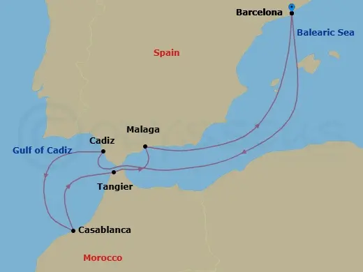 Itinerary schematic diagram