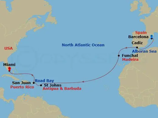 Itinerary schematic diagram