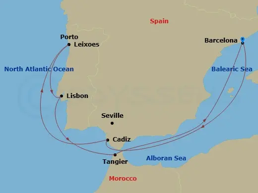 Itinerary schematic diagram