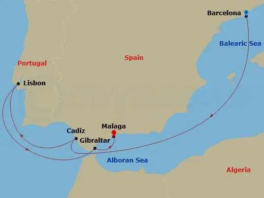 Itinerary schematic diagram