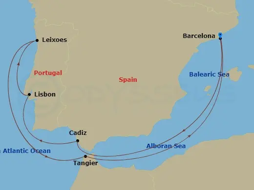 Itinerary schematic diagram