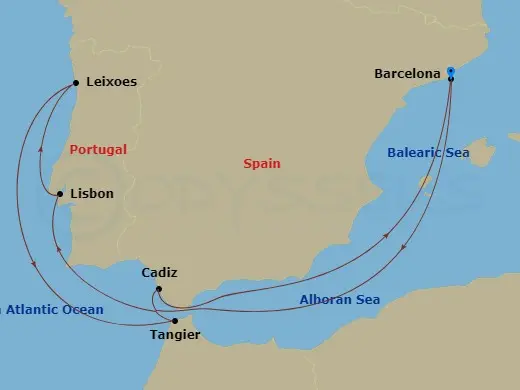 Itinerary schematic diagram
