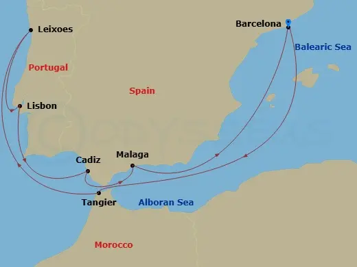 Itinerary schematic diagram