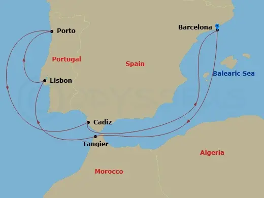 Itinerary schematic diagram