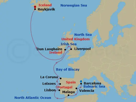 Itinerary schematic diagram