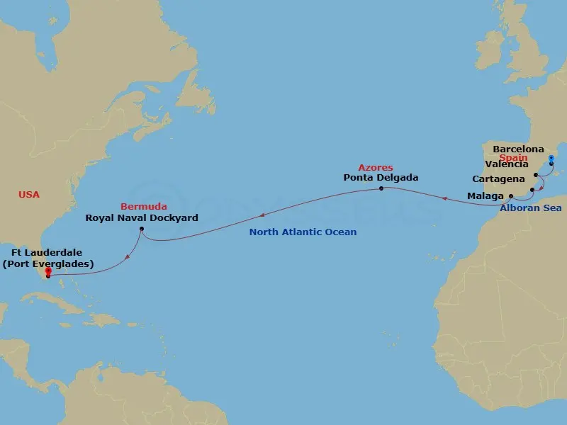 Itinerary schematic diagram