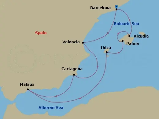 Itinerary schematic diagram