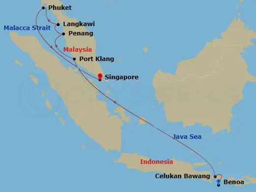 Itinerary schematic diagram
