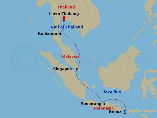 Itinerary schematic diagram