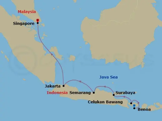 Itinerary schematic diagram