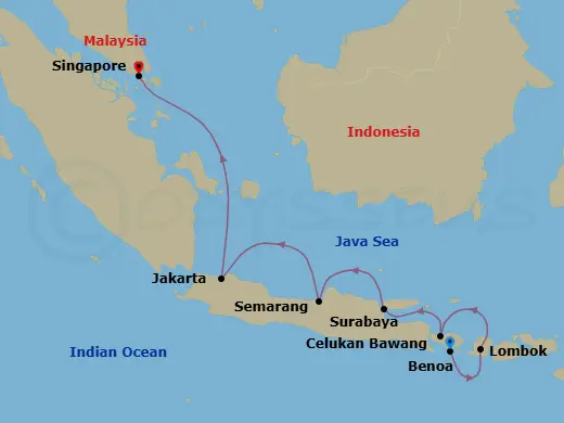 Itinerary schematic diagram