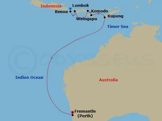 Itinerary schematic diagram