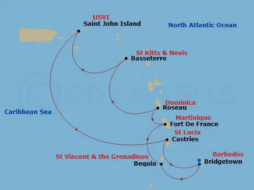 Itinerary schematic diagram