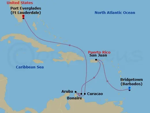 Itinerary schematic diagram