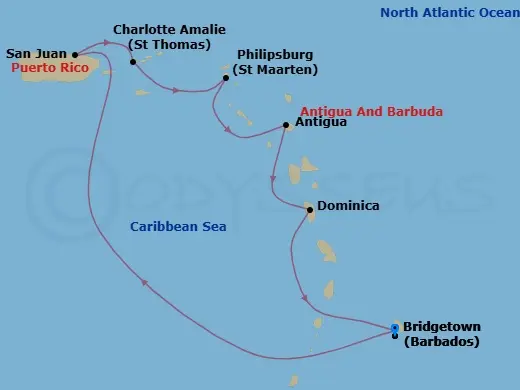 Itinerary schematic diagram