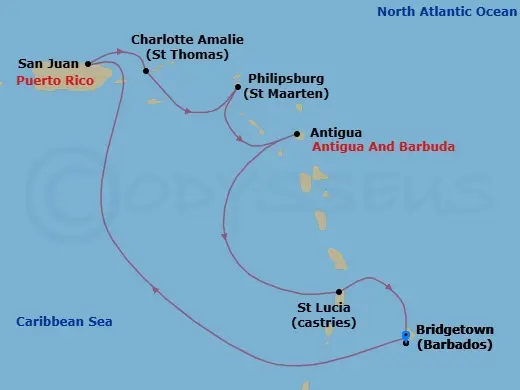 Itinerary schematic diagram