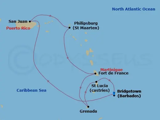 Itinerary schematic diagram