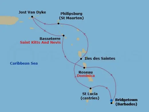Itinerary schematic diagram