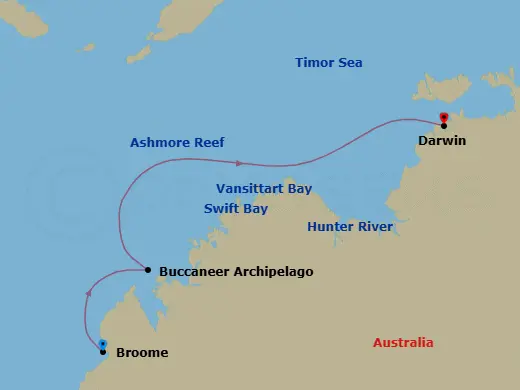 Itinerary schematic diagram