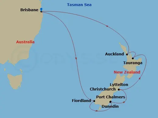 Itinerary schematic diagram