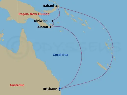 Itinerary schematic diagram