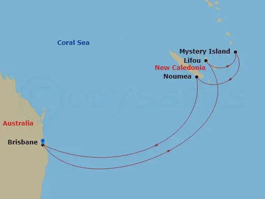 Itinerary schematic diagram