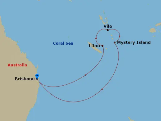 Itinerary schematic diagram