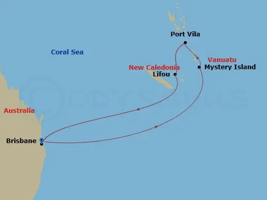 Itinerary schematic diagram