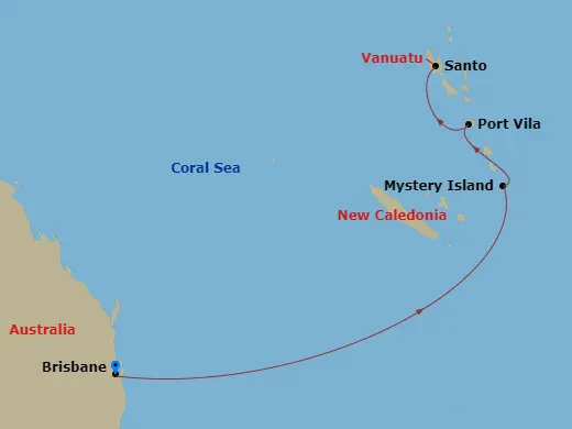 Itinerary schematic diagram