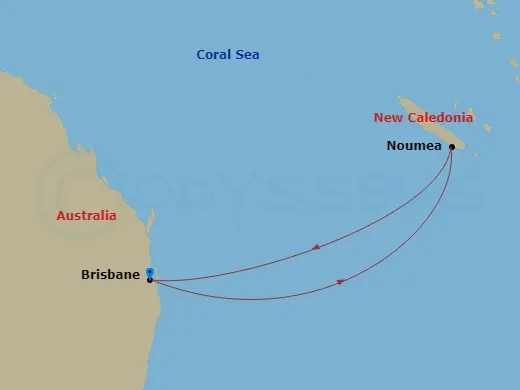 Itinerary schematic diagram