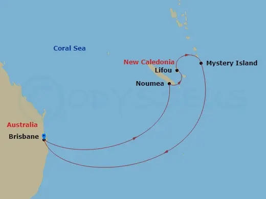 Itinerary schematic diagram
