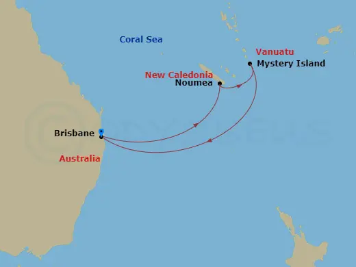 Itinerary schematic diagram