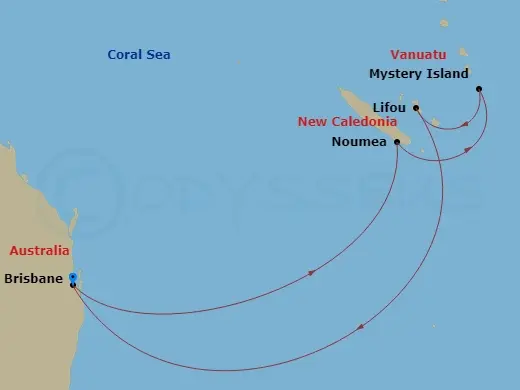 Itinerary schematic diagram